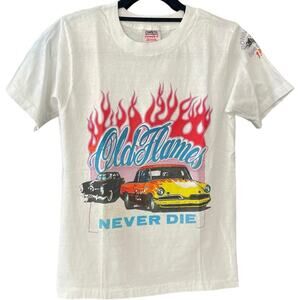 Vintage 80s Bonneville Speed Week 1989 Old Flames Single Stitch Shirt Adult S